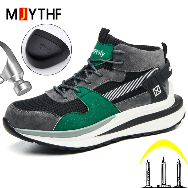 

Fashion Work Boots Men Indestructible shoes Security Sneakers Steel toe shoes Puncture-Proof Safety Shoes Protection Boots New