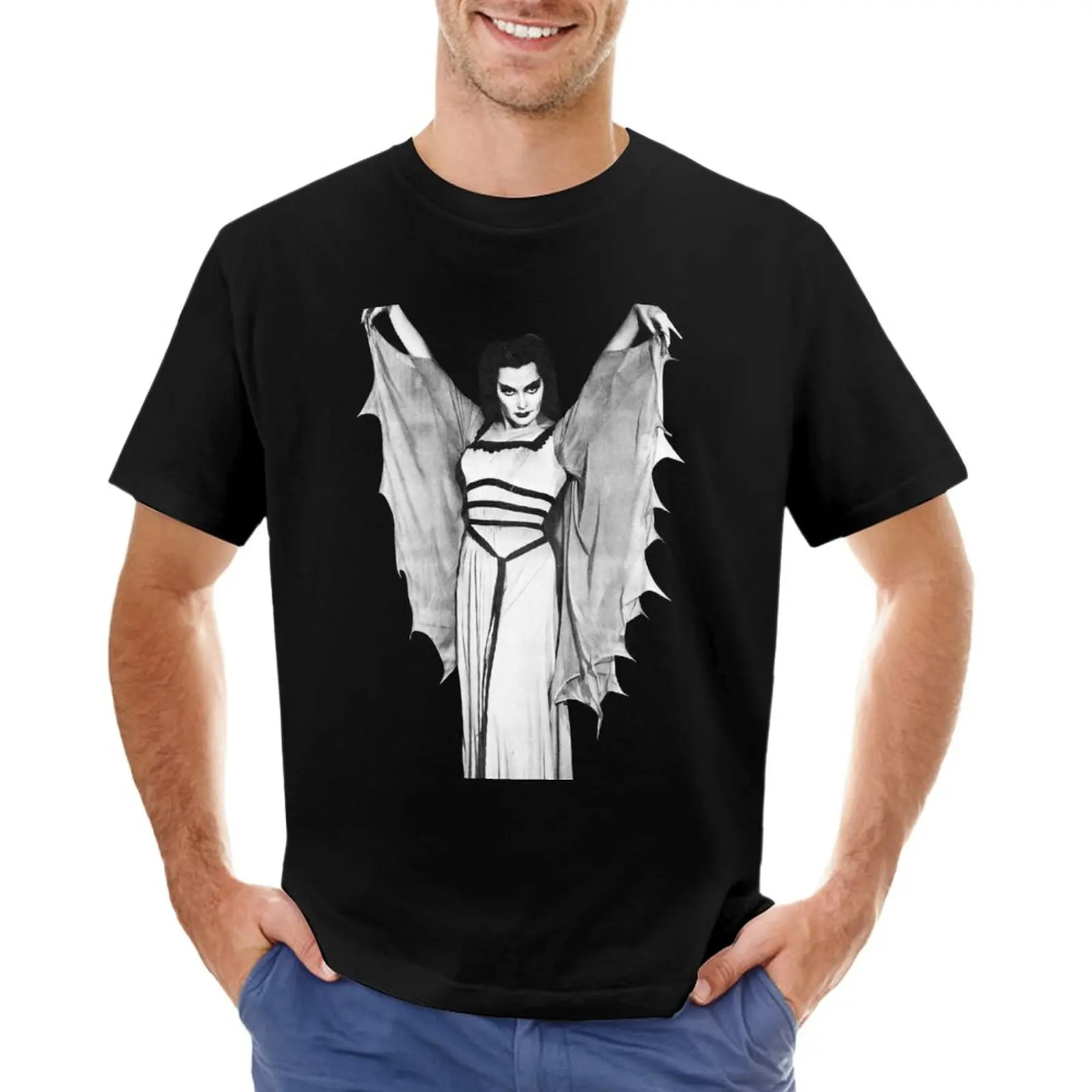 Lily Munster Classic Horror Vampire T-Shirt graphic t shirt t shirts for men cotton