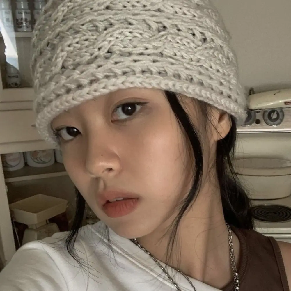 Ear Warm Bow Headband Bow Knot Windproof Twist Knitted Hairband Korean Style Wide Edge Wool Knitting Headdres