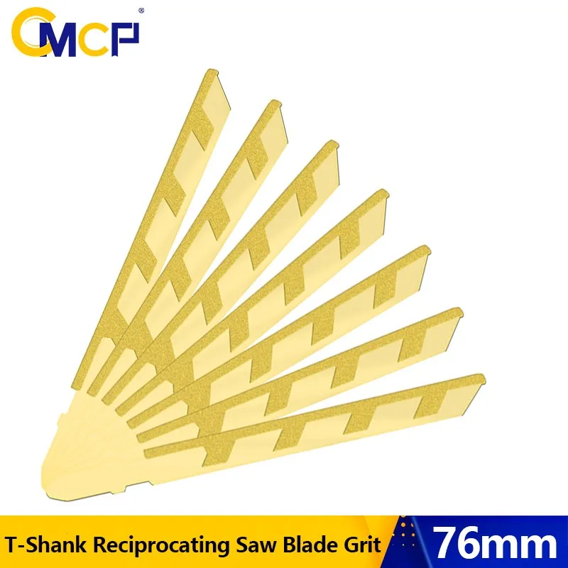 

CMCP Jig Saw Blade 76mm T-Shank Reciprocating Saw Blade Grit 50 Diamond Coated Jigsaw Blade for Granite Tile Ceramic Cutting