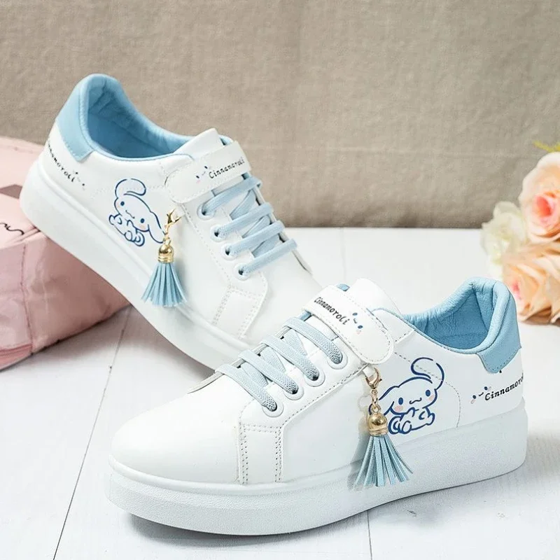 Sanrio Hello Kitty Children Shoes Kuromi Cinnamoroll Shoes Kawaii Bottom Anti-Slip Anime Sneakers Girl Heart Cute Soft Sneaker