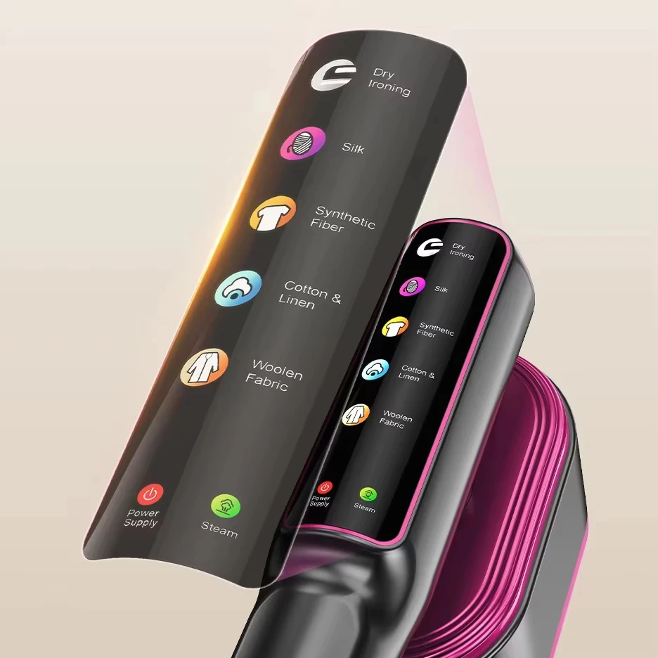 Ручной паровой утюг 1200 Вт, 5 скоростей, сенсорный экран, вращающийся портативный электрический отпариватель для одежды, складная гладильная машина 110 В/220 В