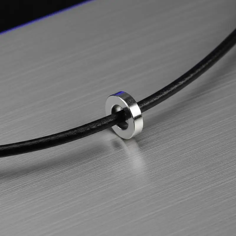 10 Stück Edelstahl-Abstandshalter-Perlen mit großem Loch, flach, rund, für DIY-Armbänder, Halsketten, Bastelarbeiten, Schmuckherstellung, Material – Detail 1