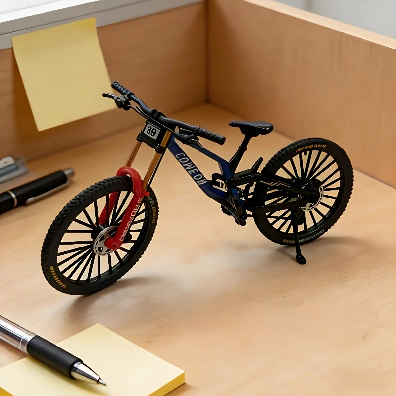 1:8 All-Terrain Mountain bicycle Die-Made Model with realistic suspension and brakes, suitable for indoor and outdoor display.