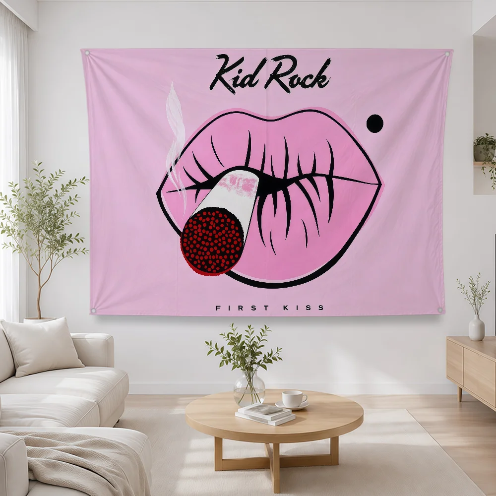 Singer K-Kid Rock Flag Polyester Banner Flags For Party Club Outdoor Interior Wall Paper Decoration Banner Fans Gift