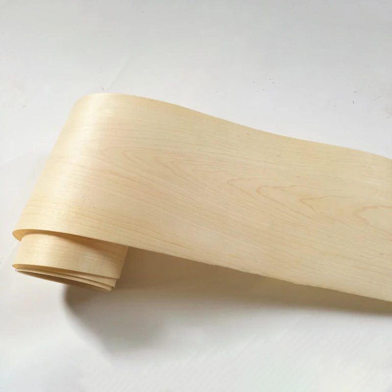 1 Roll Natural Maple veneer 0.2mm *21cm Speaker Solid Wood High-end Decoration Mahogany Door Furniture Renovated Veneer