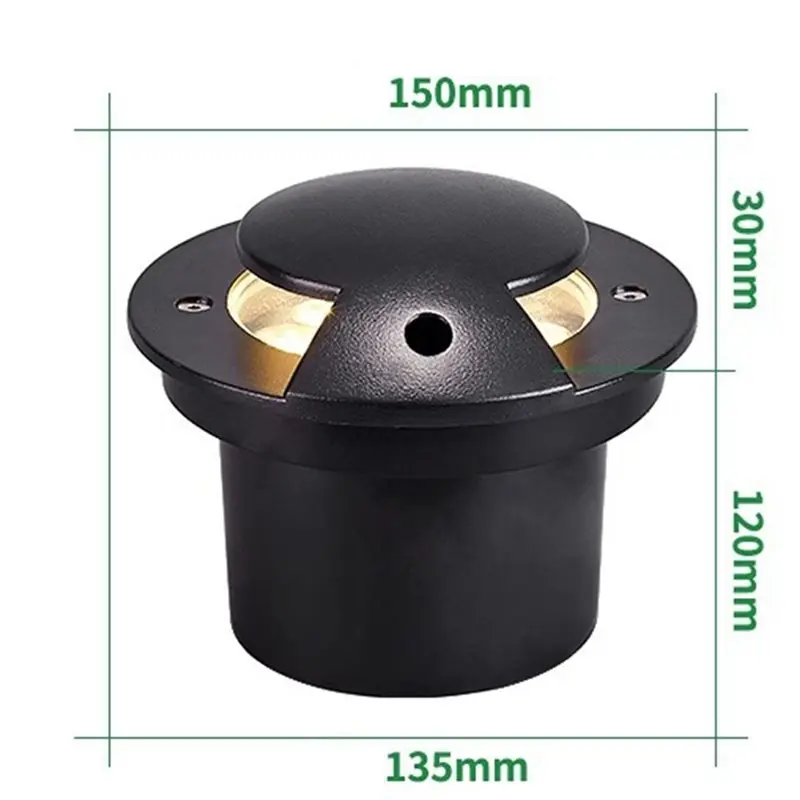 AB42-Waterproof LED Underground Light 12W For Outdoor Garden Path Floor Buried Yard Spot Landscape Single-Sided Light