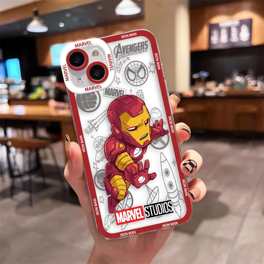 Marvel Groot Iran Spider-man Cover Angel Eyes Clear Case For Samsung Galaxy A04 A05 A05S A11 S10 S20 S21 S22 S23 S24 Case Shell 