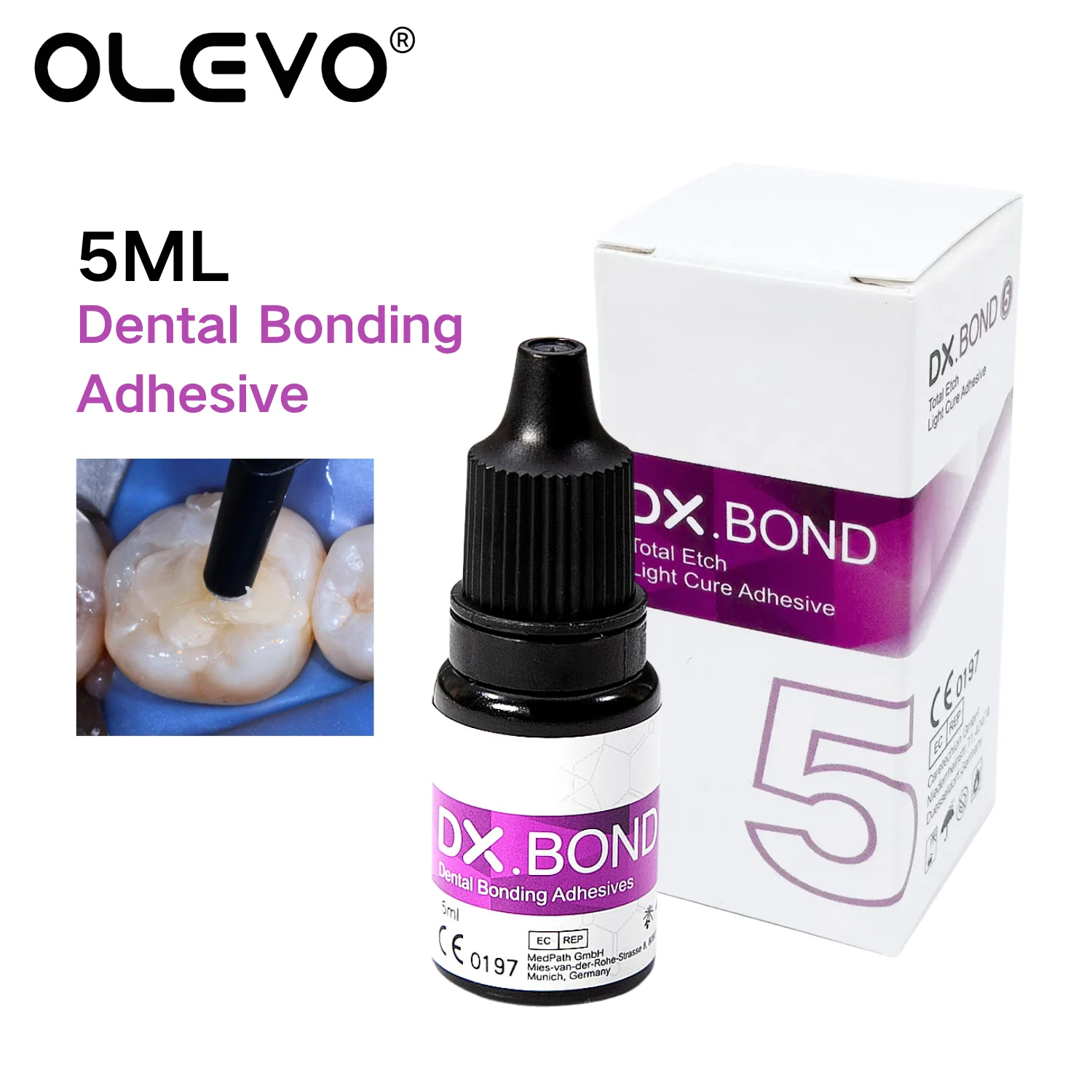 กาวติดวัสดุอุดฟันชนิดเรซินสำหรับงานอุดฟัน วีเนียร์ อินเลย์ ฟื้นฟูช่องปาก ขนาด 5 มล. ชนิด Total Etch Light Cure