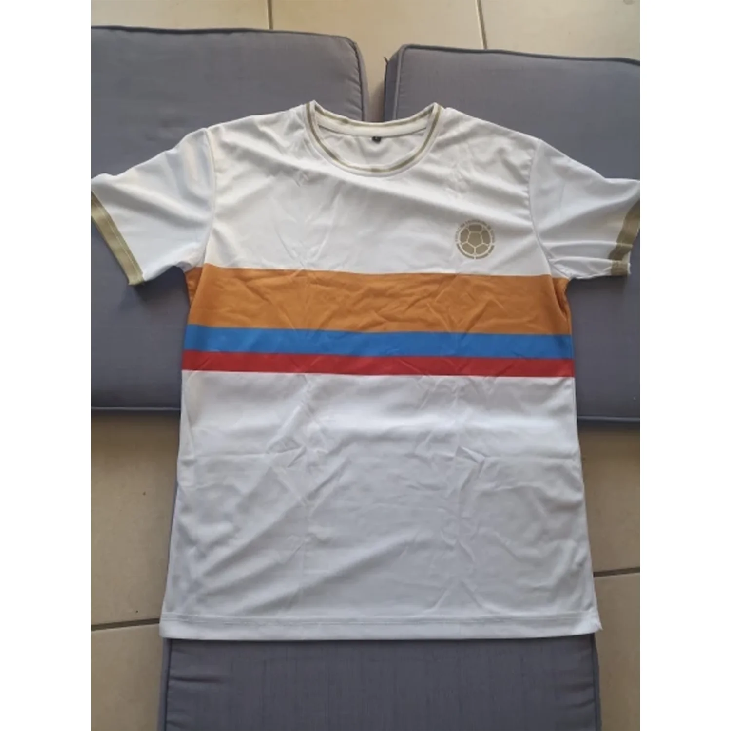 Colombia Anniversary 100th Home Soccer Jersey Sz Sports Vintage Oversized T-shirt HipHop Men's Women's Short-Sleeved Tops