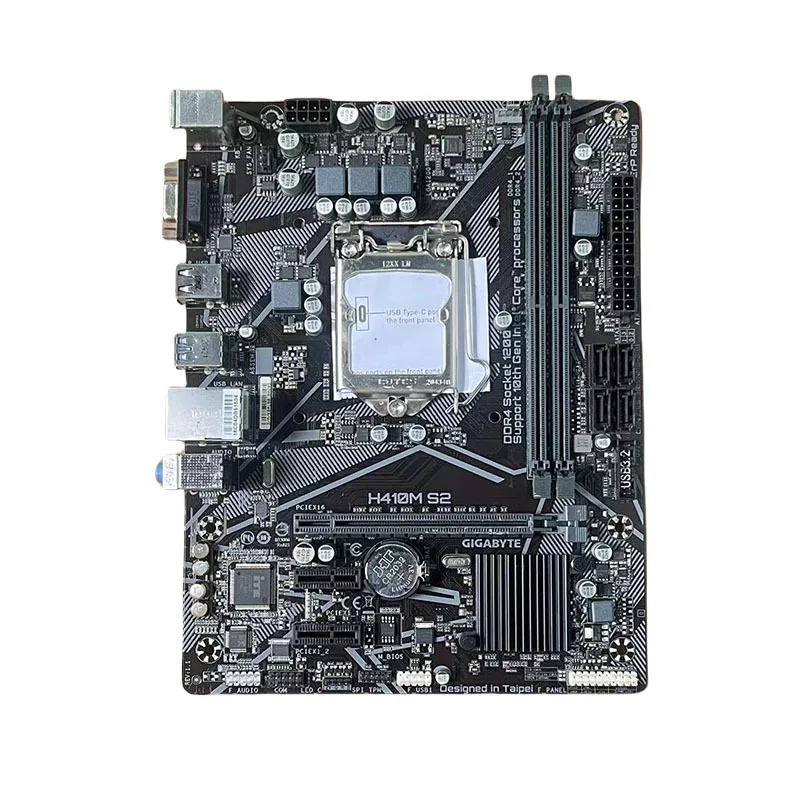 H410M-S2 carte principale Intel Applicable à la 10e génération LGA1200 prend en charge i5-10400/10100 ordinateur de bureau mémoire DDR4