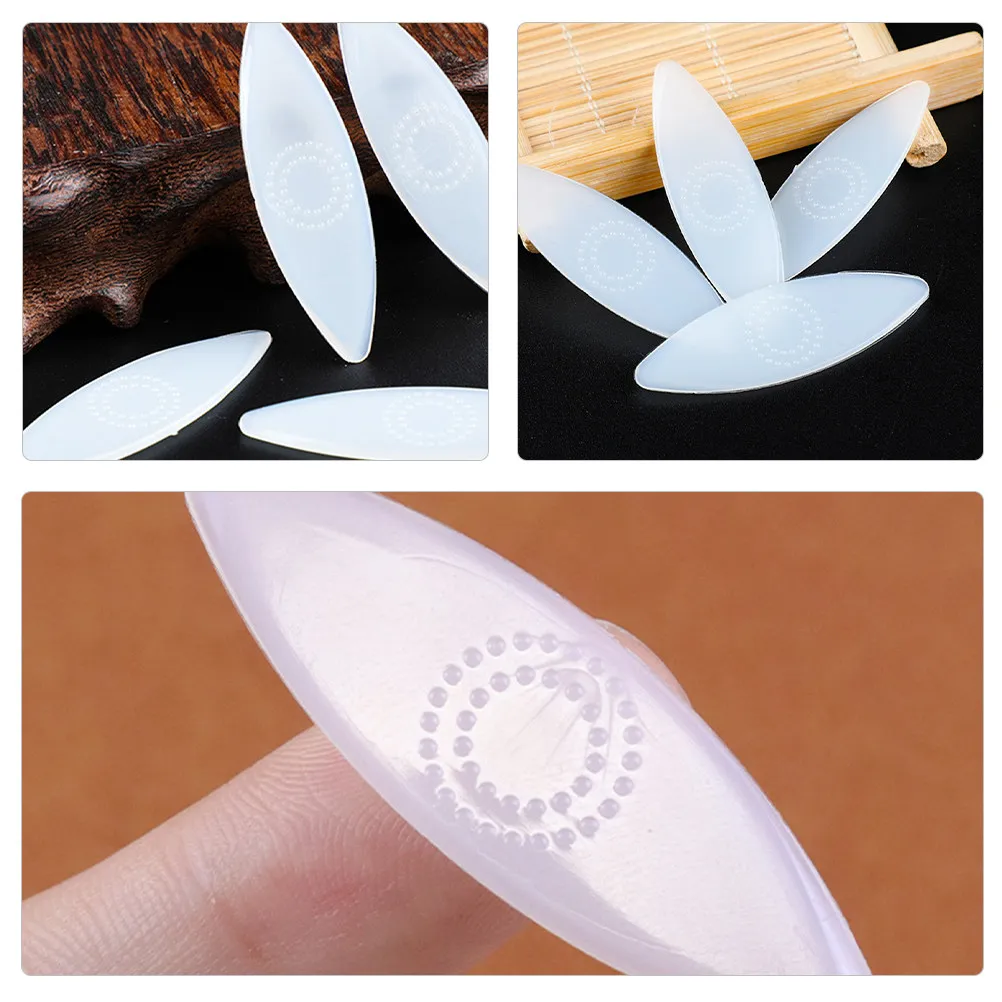 4Pcs Zhongruan Picks Nylon -Shaped Plectrums for Ruan Easy-Grip Ergonomic Smooth Surface Lightweight Professional
