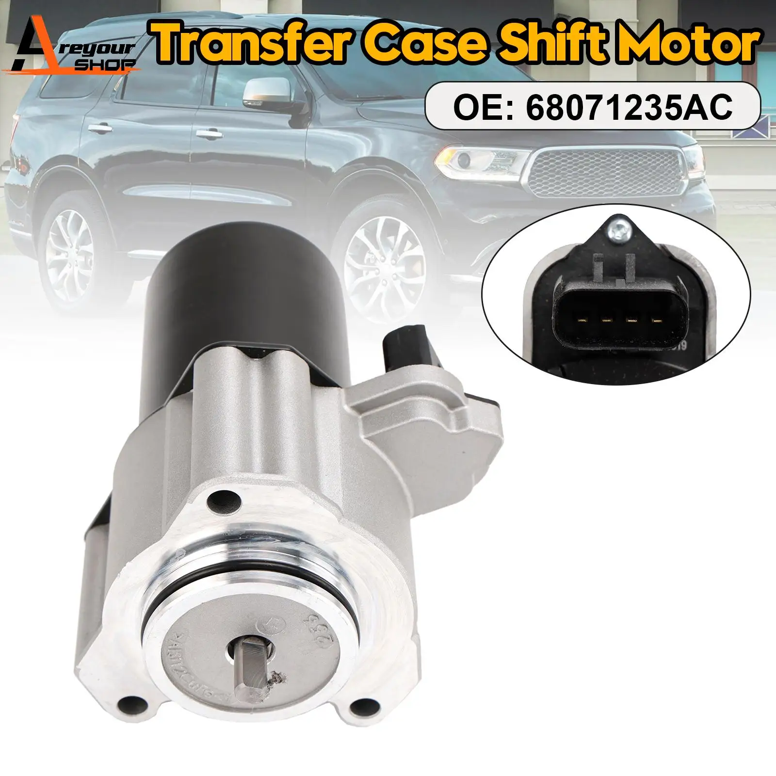 

Areyourshop Transfer Case Shift Motor for Jeep Grand Cherokee Liberty 68071235AC 600-938