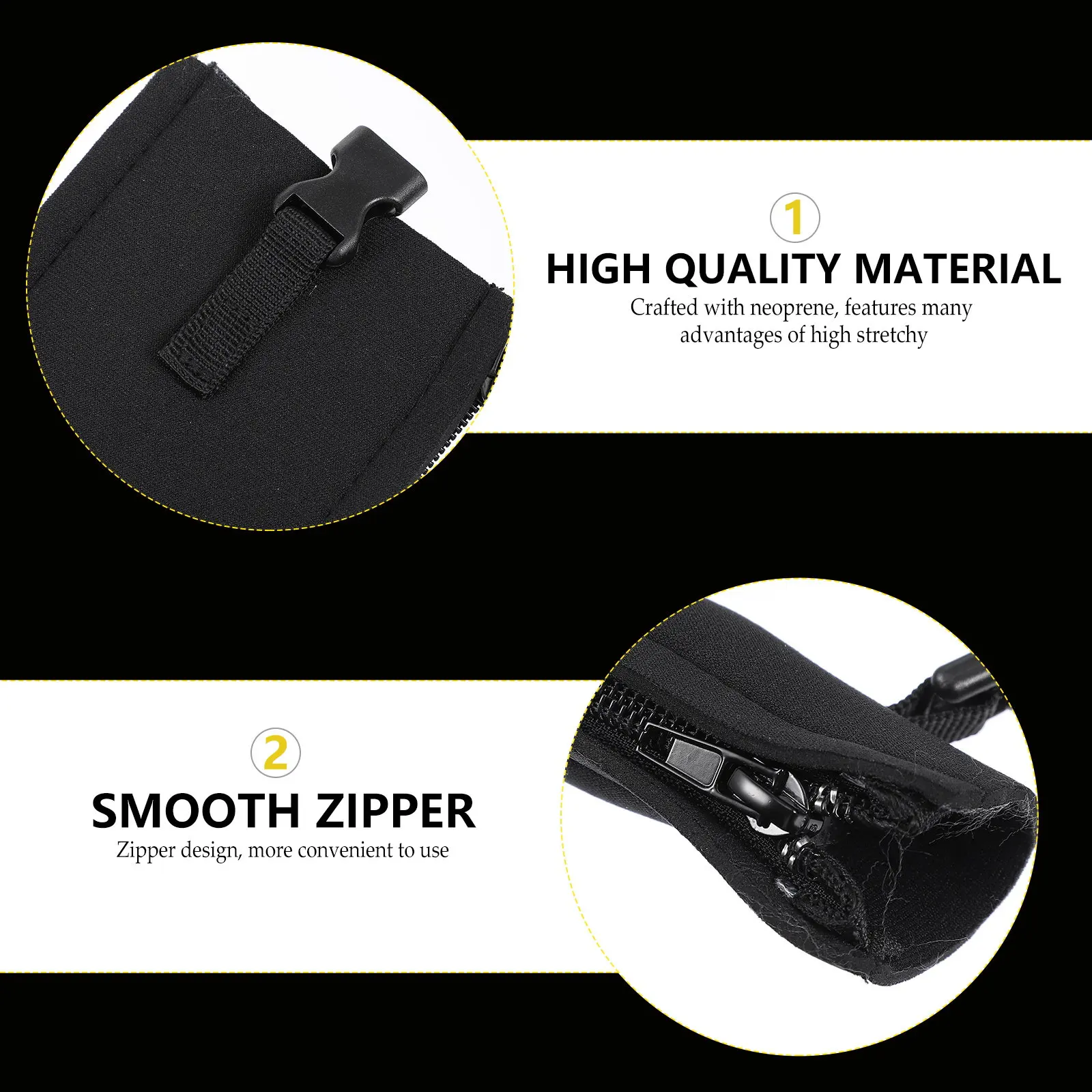4Pcs Shake Proof Neoprene Cable Organizer Sleeve Wire Sleeve for TV Pc Desk Cables Pet Proof Foot Traffic Resistant