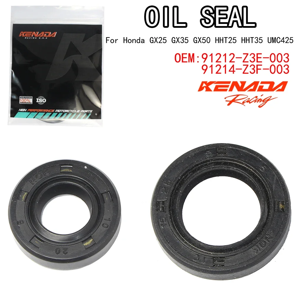 KENADA Racing Oil Seal Pair For GX25 / 35 / 50 HHT25 HHT35 UMC425 FG110 15x25x6(91214-Z3F-003)+10x20x5(91212-Z3F-003)