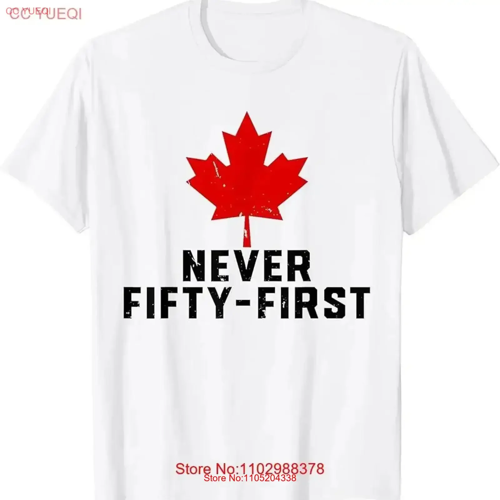 أبدا 51st ولا كندا العلم تي شيرت خمر غسلها تنوعا الرسم أنيق امتدت عادية مريحة أوم خمر #1