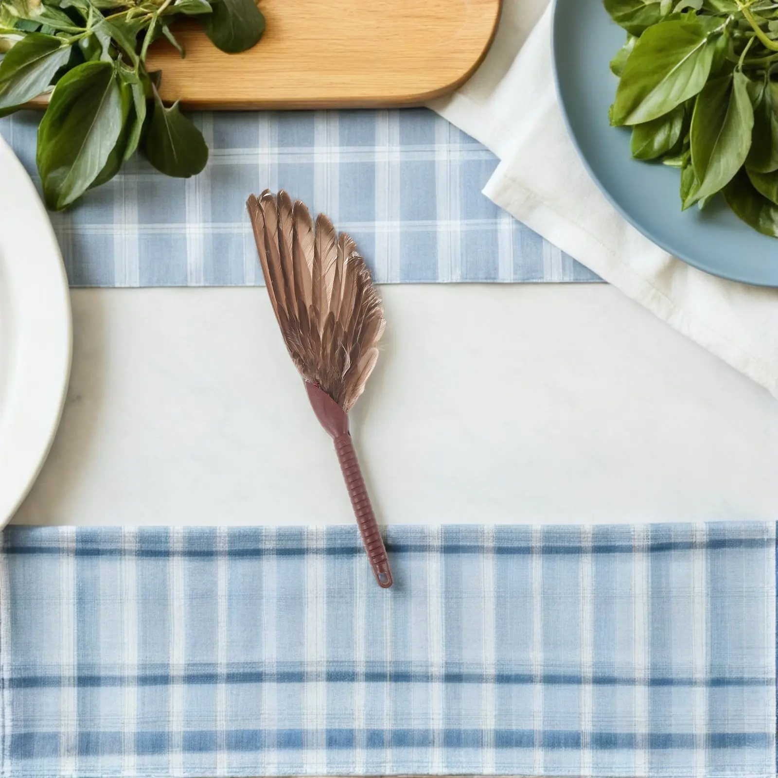 

Handheld Feather Duster 10.7 Inches Long Anti-Static Wool Duster Dust Remover Brush for Plant Leaves Curtains Small Spaces Home