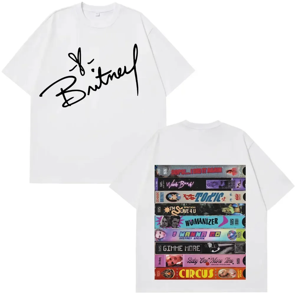 Hot Sale Free Style Britney Spears Poster Graphic Print T-shirt Men Women Loose Casual Oversize Summer New Tee O-neck Cotton Top