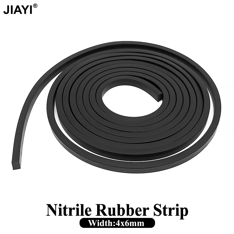 2/5Meter Black Solid NBR Nitrile Rubber Seal Strip Square Section 4x6mm Oil Heat Resist