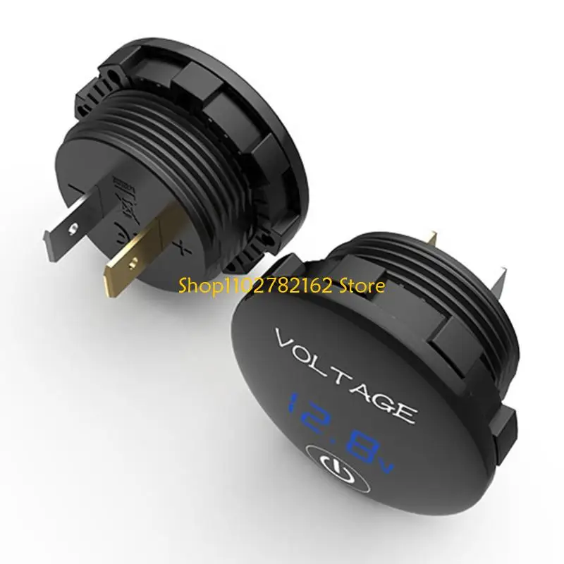 547B Motorcycle Gauge with Touch Control Switches 12-24V Voltmeter Gauge