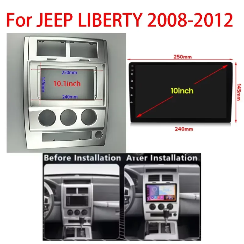Android Car Radio For Jeep Liberty 2008-2012 7 9 10.1 Inch GPS MP5 Player 2 Din Head Unit Stereo With Dash Frame Fascia