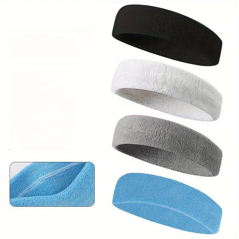 

Sport Sweatband Women men Headband Yoga Gym Stretch Solid Color Safety Towel Tennis Badminton Basketball Hair Band