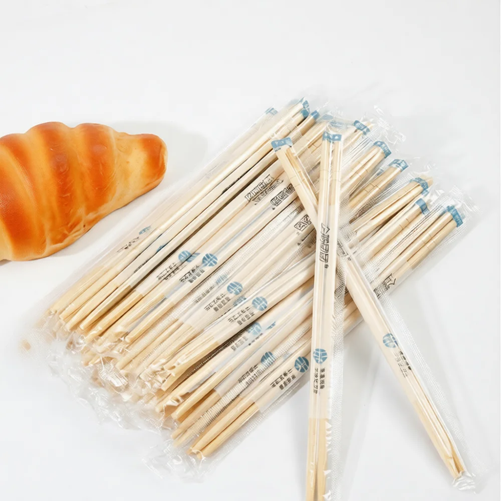 Sanitary Individual Wrapped Bamboo Chopsticks Round Disposable Cutlery Eco Friendly Home Kitchen Gadgets For Daily Dining
