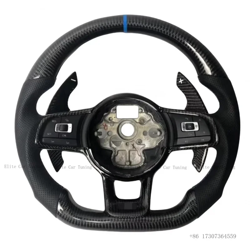 Car Part Racing Carbon Fiber Steering Wheel for VW Golf Passat Magotan jetta Mk7 GTI/R/GTS/GTD Fancy Performance Scirocco
