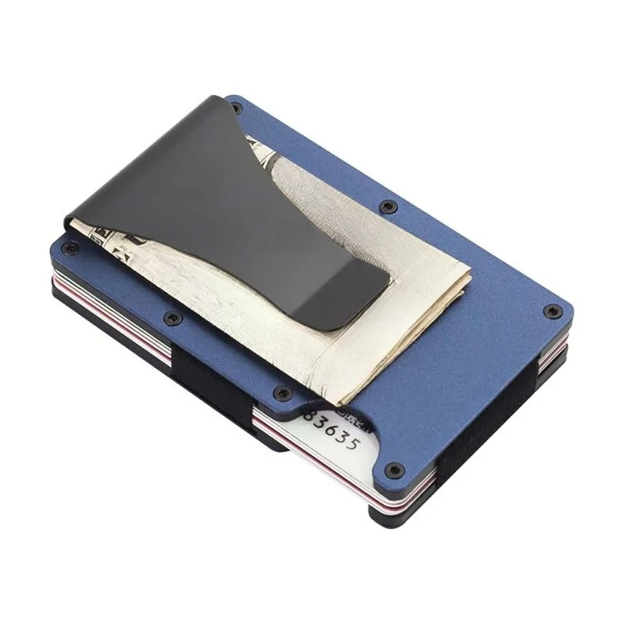 Minimalist Wallet For Men & Women Slim RFID Wallet, Credit Card Holder & Money Clip, Easily Removable Money