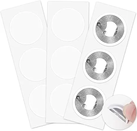 

NFC Tags Adhesive NFC Stickers Chip Rewritable NT 215 NFC Tags 504 Bytes Compatible with TagMo and Amiibo and NFC Enable