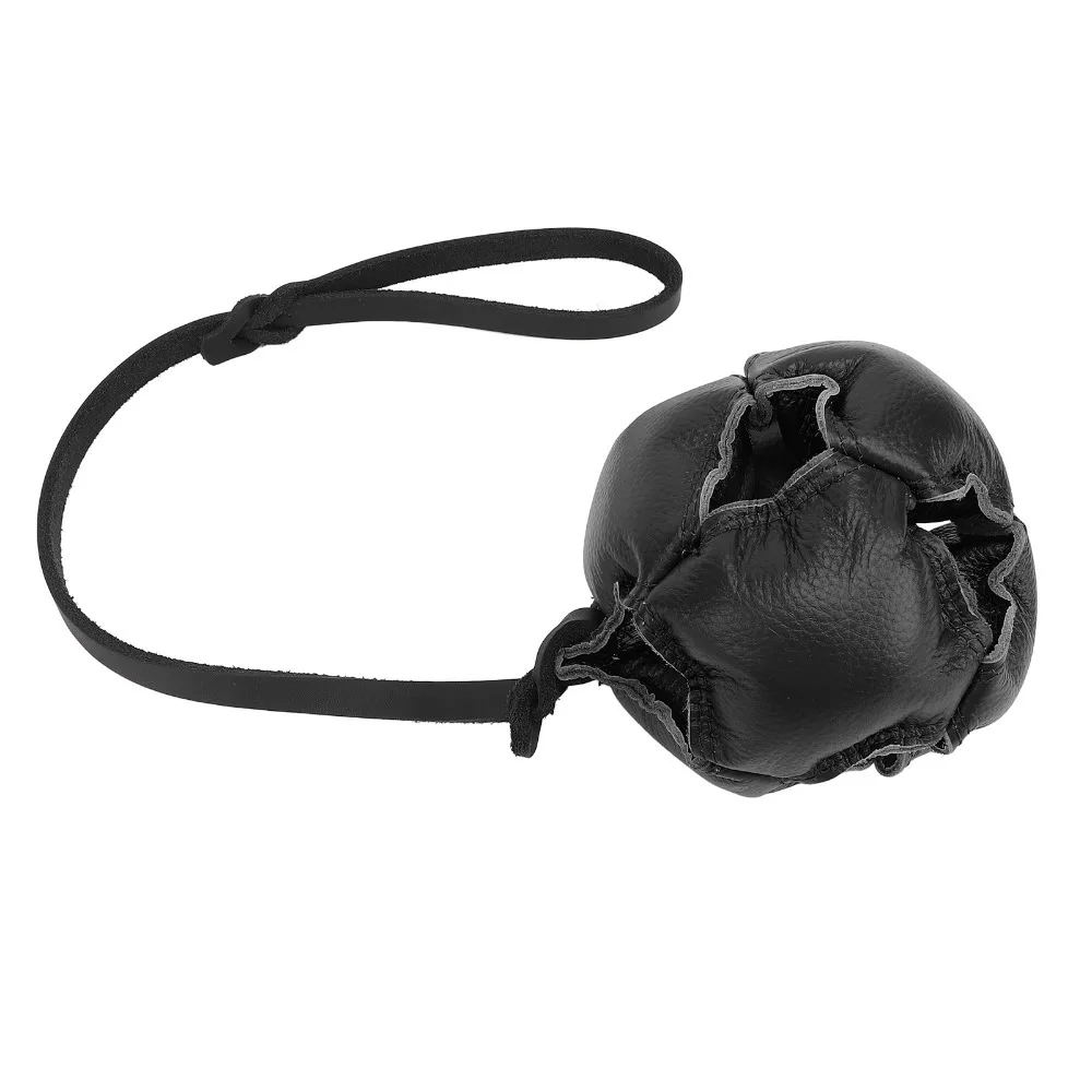 Leather Dog Training Ball Round Shape Solid Texture Pet Bite Durable Structure Multi Colors Medium Small Dog