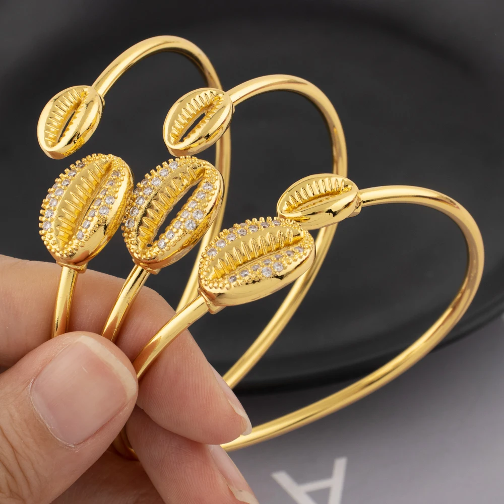 Ozean-Muschel-Armband, Ringe, farbecht, schmutzfrei, Schmuck, 18 Karat Gold, Karte von Afrika, Schmuckzubehör, Jubiläumsgeschenke – Detail 2