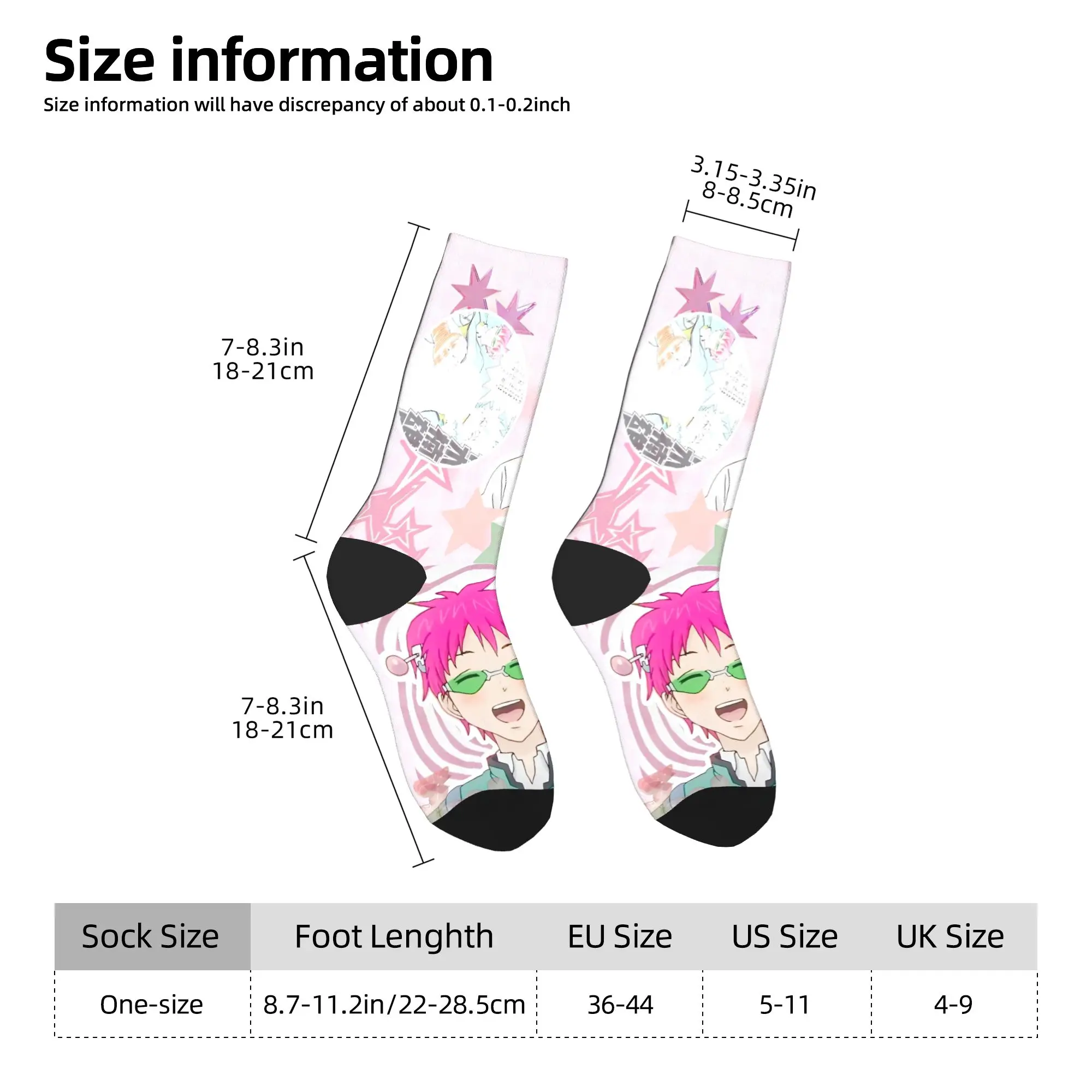 Saiki K Anime calcetines medias de invierno hombres modernos calcetines de alta calidad diseño al aire libre calcetines antibacterianos