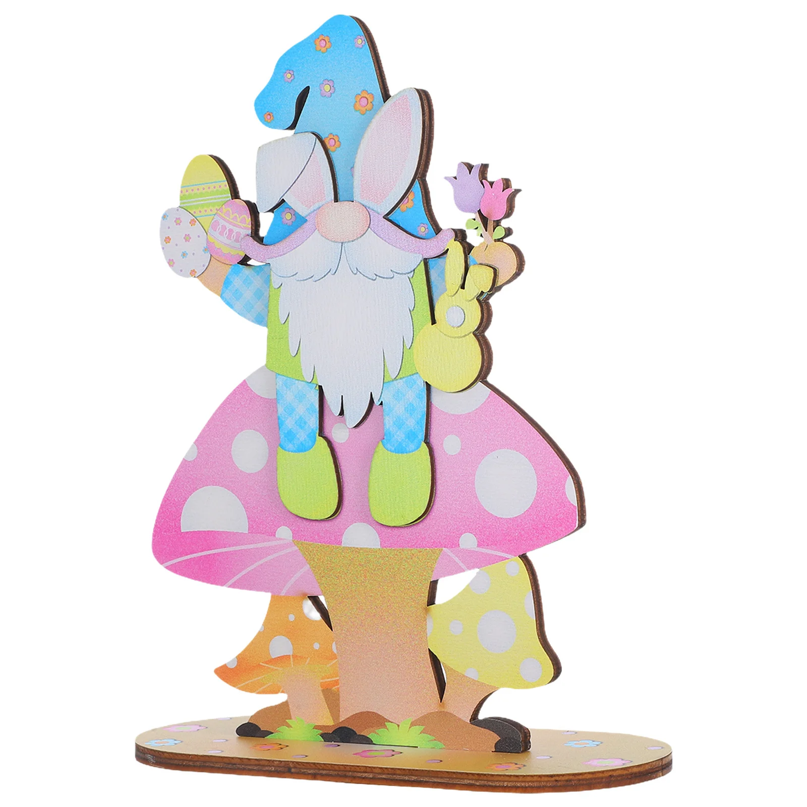 

Easter Faceless Gnome Wooden Sculpture Rustic Home Party Tabletop Decor Spring Centerpiece Indoor Ornament Easter