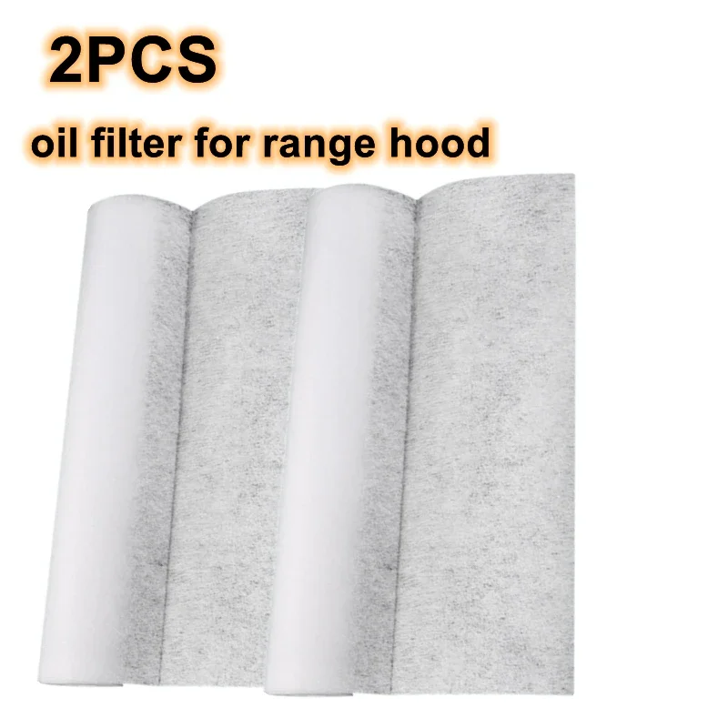 2PCS Kitchen Oil Filter Paper Non-woven Absorbing Paper Anti Oil Cotton Filters Cooker Hood Extractor Fan Protection Filter