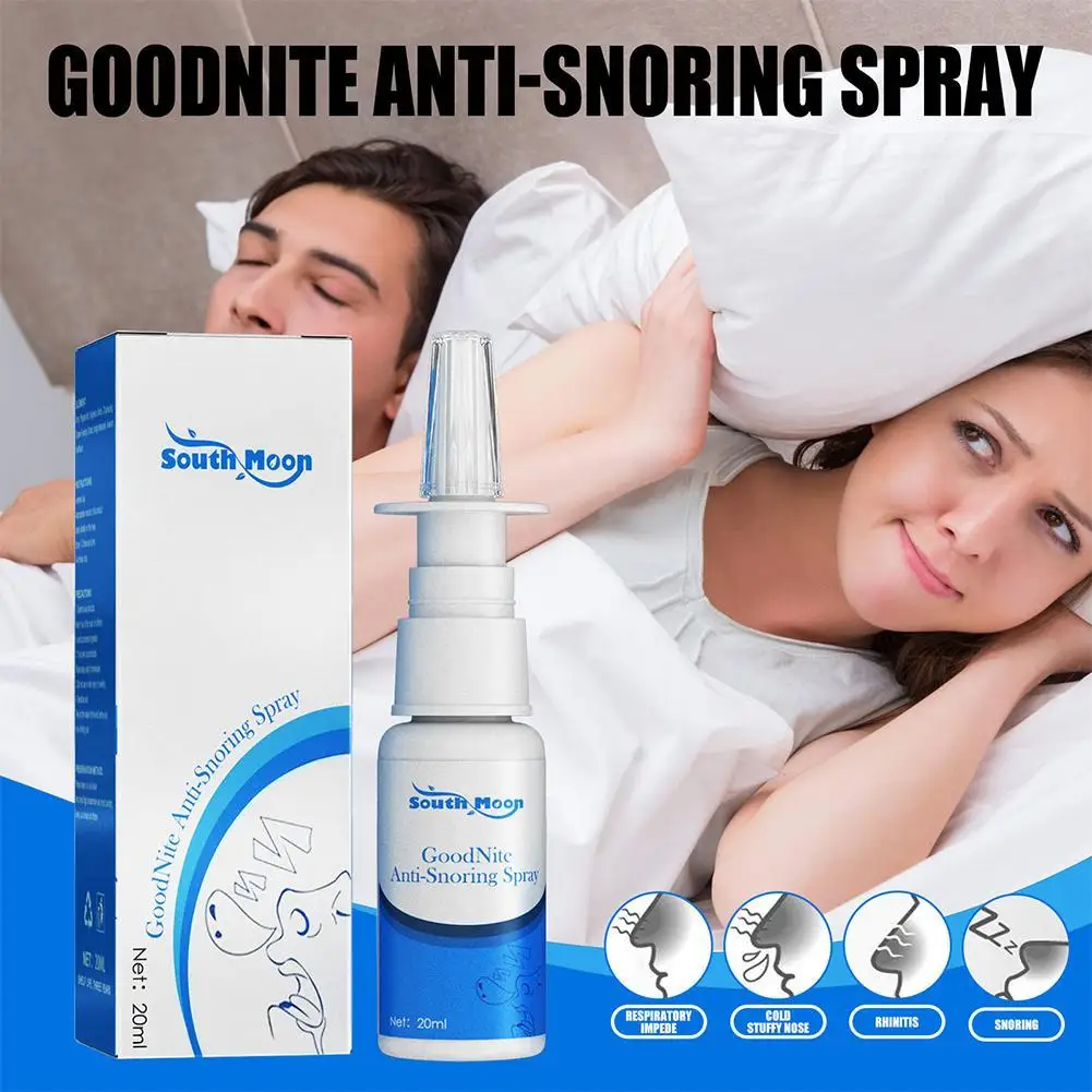 20ml Anti Snoring Nasal Spray Stop Snore Throat Relief Sleeping Easier Better Breath Relief Cold Sneezing Spray Health Care