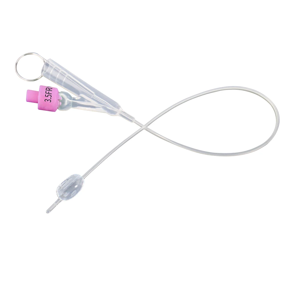 3.5Fr 2-way Small Animal Medical-grade Silicone  Catheter 0.8ml Balloon