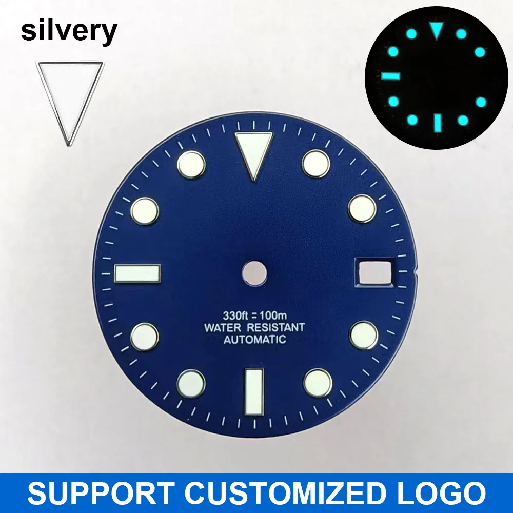 28,5-mm-Zifferblatt geeignet für NH-34/35/36 Uhrwerke, GMT-Leuchtzifferblatt, individuelle Anpassung von Logo/Namen, DIY-Zifferblatt-Uhrenteile – Detail 11