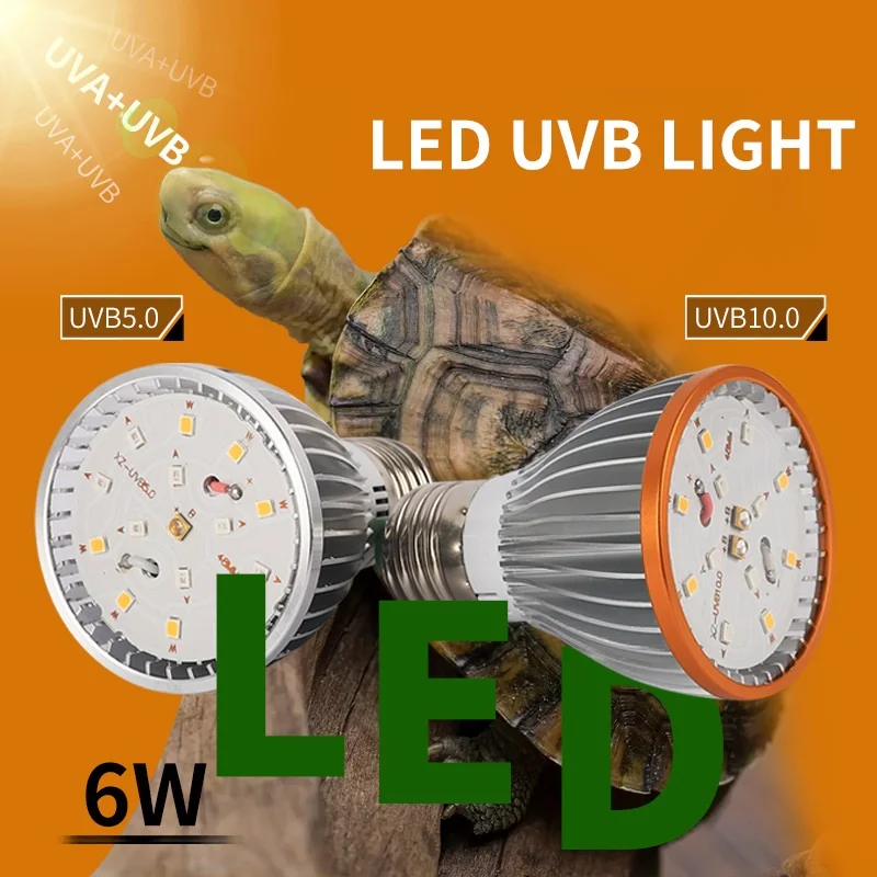 UVA+UVB Reptile Light Full Spectrum 5.0/10.0 Light Bulb LED UV Lamp for Turtle Lizard Snake Heater Bulb Terrarium Lamp 육지거북