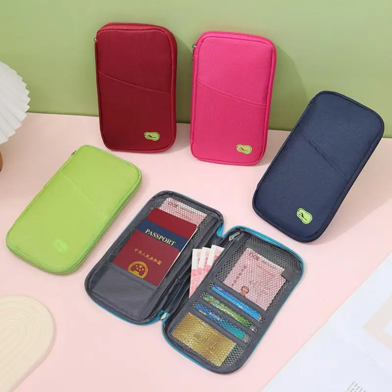 

Цельный кошелек для паспорта с блокировкой RFID, кошелек для путешествий, органайзер для документов, чехол для кредитных карт, сумка для держателя паспорта