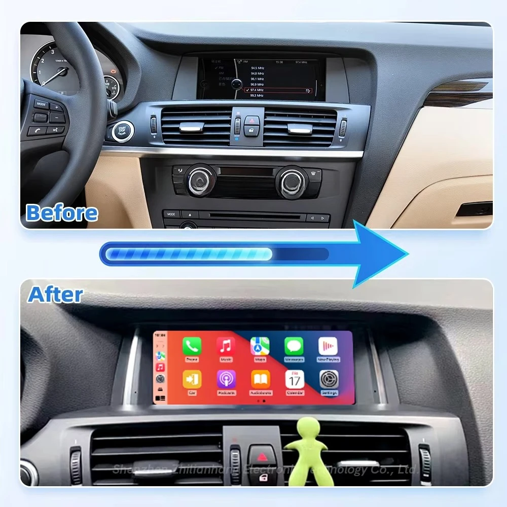 8.8 Inch Android 14 Car Multimedia Player for BMW X3 F25/X4 F26 with Wireless CarPlay Android Auto GPS for Dashboard Mount