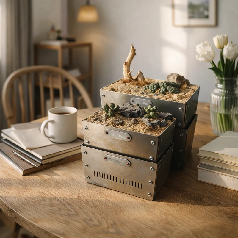 

Кашпо из нержавеющей стали среднего размера, металлический контейнер для цветов, для дома и улицы, для сада, ландшафтный декор, горшок для растений