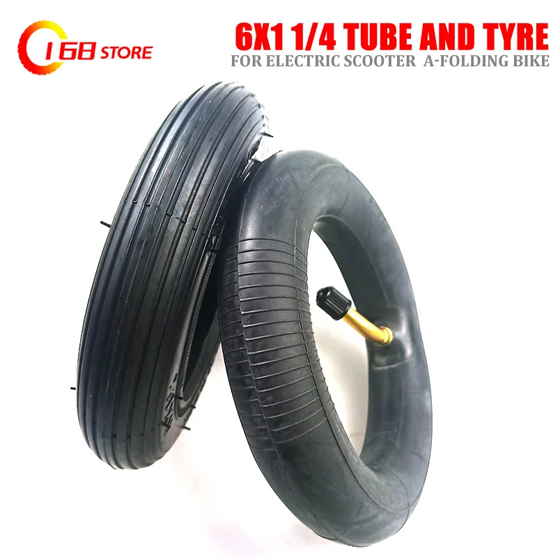 

Size 6X1 1/4 Tire with Inner Tube Fits Many Gas Electric Scooters and E-Bike Inch for A-Folding Bike X 11/4 Tyre