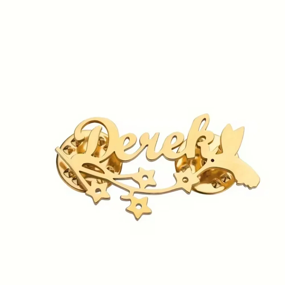 بروش مزيج بتلات الاسم المخصص مع إبر سبايك رائعة لأسلوب أكثر أنيقة كهدية #5