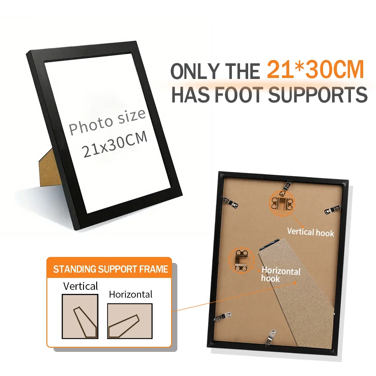 Black Photo Frame for DIY Painting & Display