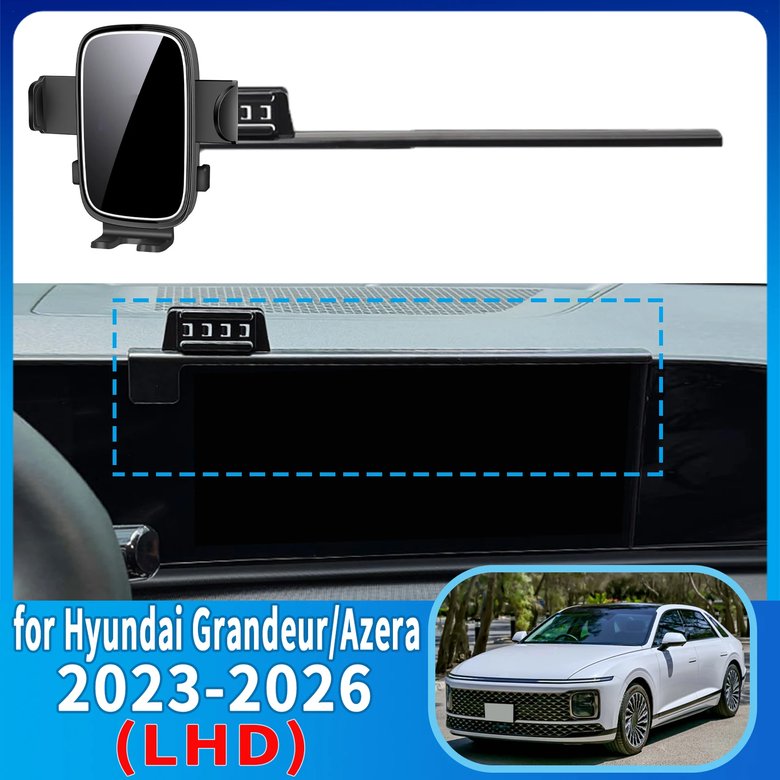

for Hyundai Grandeur Azera GN7 2023-2026 ​​Phone Holder, Dashboard Screen Mount Bracket Easy Installation​​ Car accessoires