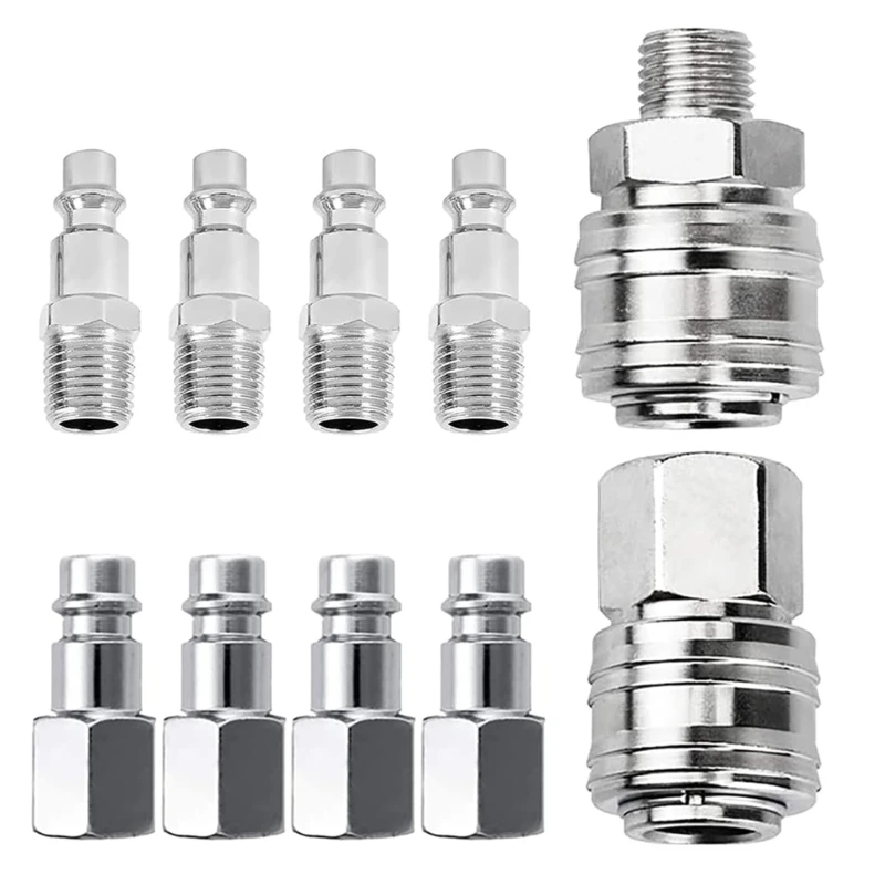10pcs Air Hose Coupling 1/4" BSP Thread for Pneumatic Tools Compressor Accessory