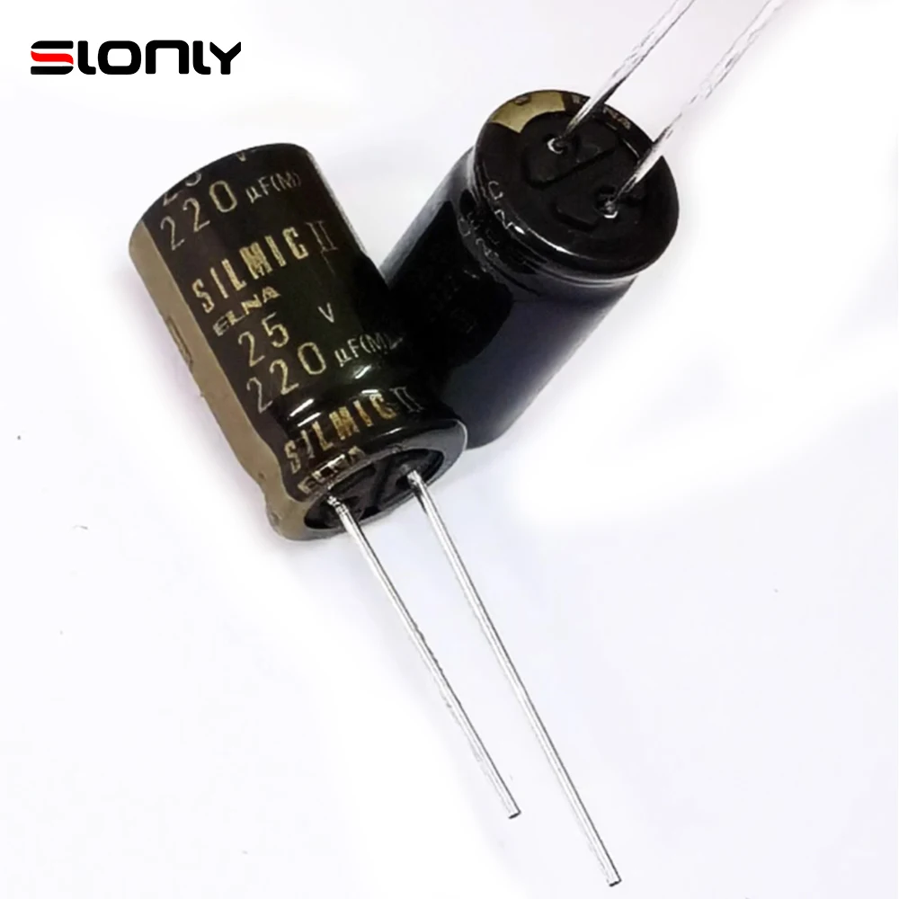 2 шт.-14 шт. SILMIC II RFS ELNA 13x20 мм 25 в 220 мкФ 25 в шаг 7,5 мм 85 ℃ электролитические конденсаторы 13*20 м для платы усилителя