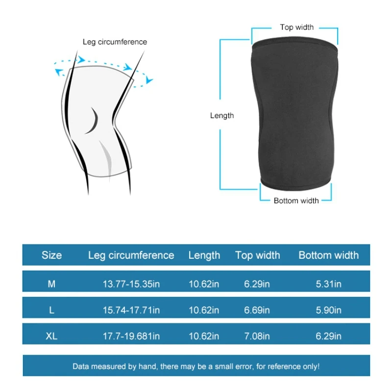 1Piece 7mm Neoprene Sports Kneepads Compression Weightlifting Pressured Crossfit Training Knee Pads Support Women Men