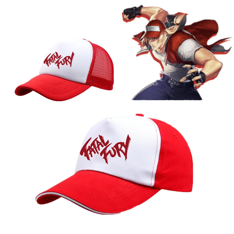 Game KOF Fatal Fury Terry Bogard Coser King of Fighters Baseball Cap Cosplay Adjustable Hat Sports Gift Boxer Prop